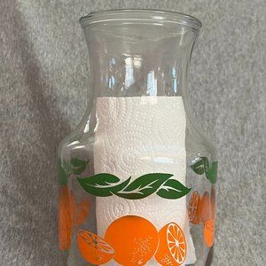 Anchor Hocking Glass Orange Juice Carafe Pitcher